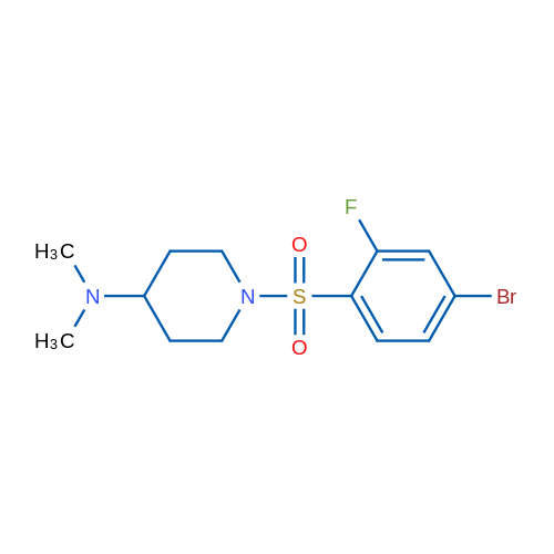 1-((4-Bromo-2-fluorophenyl)sulfonyl)-N,N-dimethylpiperidin-4-amine 1g