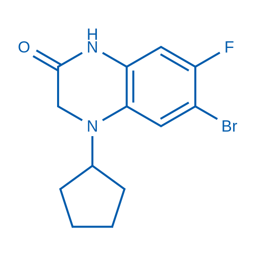 6-Bromo-4-cyclopentyl-7-fluoro-1,2,3,4-tetrahydroquinoxalin-2-one 250mg