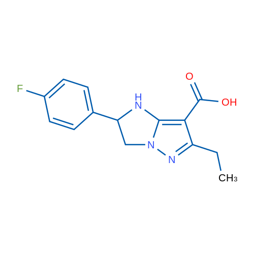 6-Ethyl-2-(4-fluorophenyl)-2,3-dihydro-1H-imidazo[1,2-b]pyrazole-7-carboxylic acid 1g