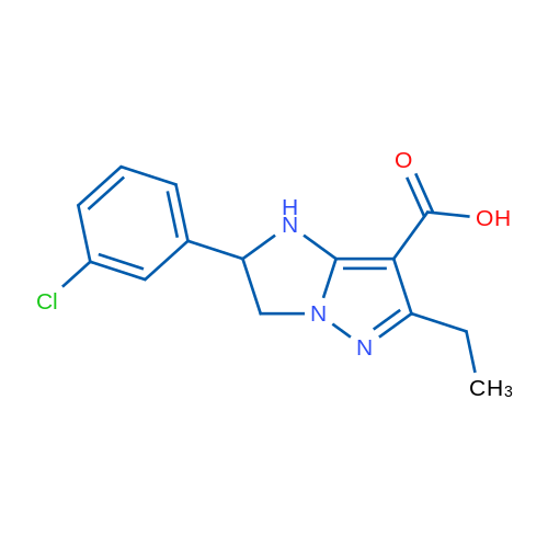 2-(3-Chlorophenyl)-6-ethyl-2,3-dihydro-1H-imidazo[1,2-b]pyrazole-7-carboxylic acid 1g