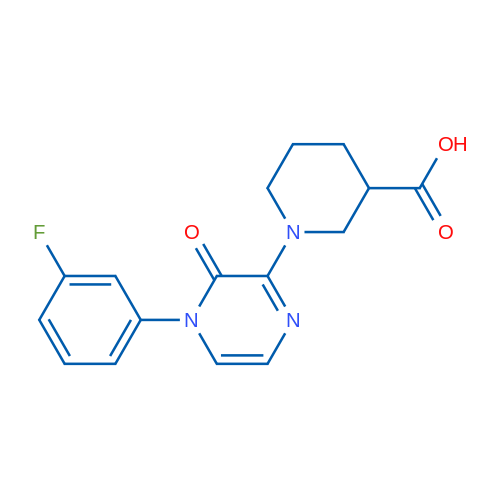1-(4-(3-Fluorophenyl)-3-oxo-3,4-dihydropyrazin-2-yl)piperidine-3-carboxylic acid 1g
