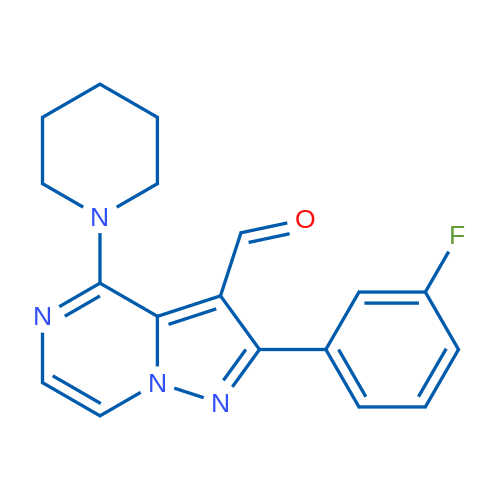 2-(3-Fluorophenyl)-4-(piperidin-1-yl)pyrazolo[1,5-a]pyrazine-3-carbaldehyde 1g