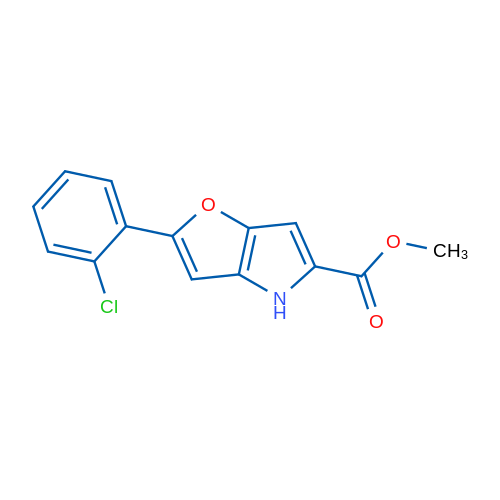 Methyl 2-(2-chlorophenyl)-4H-furo[3,2-b]pyrrole-5-carboxylate 1g
