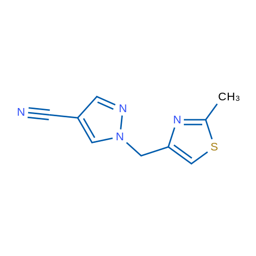 1-((2-Methylthiazol-4-yl)methyl)-1H-pyrazole-4-carbonitrile 1g