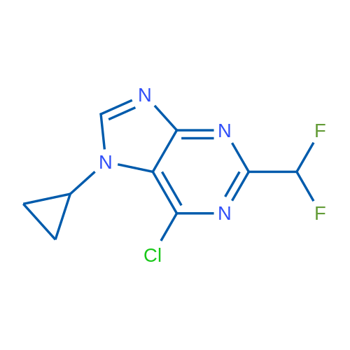 6-Chloro-7-cyclopropyl-2-(difluoromethyl)-7H-purine 1g