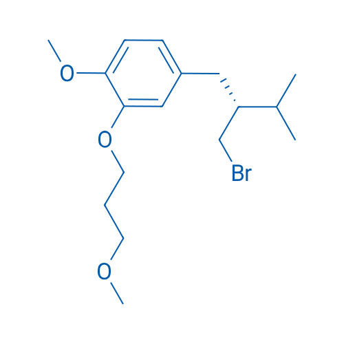 2-(3-Methoxypropoxy)-4-((R)-2-(bromomethyl)-3-methylbutyl)-1-methoxybenzene 250mg