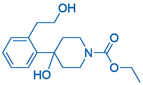 Ethyl 4-hydroxy-4-(2-(2-hydroxyethyl)phenyl)piperidine-1-carboxylate 250mg