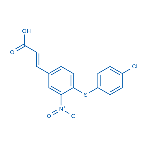 3-(4-((4-Chlorophenyl)thio)-3-nitrophenyl)acrylic acid 1g