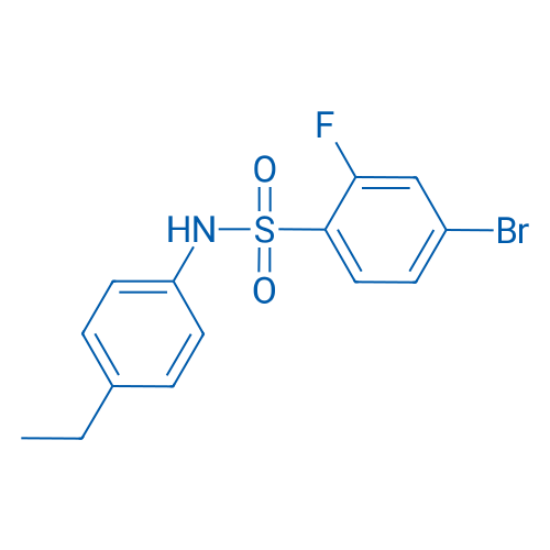 4-Bromo-N-(4-ethylphenyl)-2-fluoro-benzenesulfonamide 250mg
