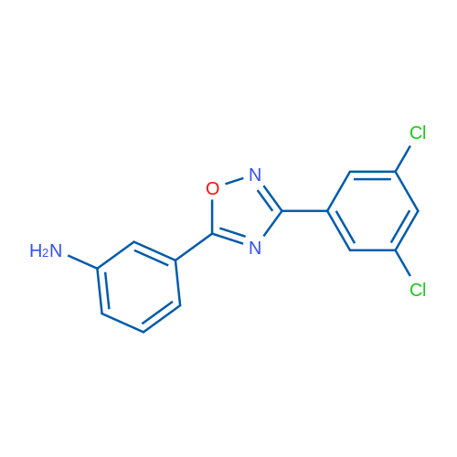 3-(3-(3,5-Dichlorophenyl)-1,2,4-oxadiazol-5-yl)aniline 1g
