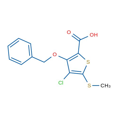3-(Benzyloxy)-4-chloro-5-(methylthio)thiophene-2-carboxylic acid 1g