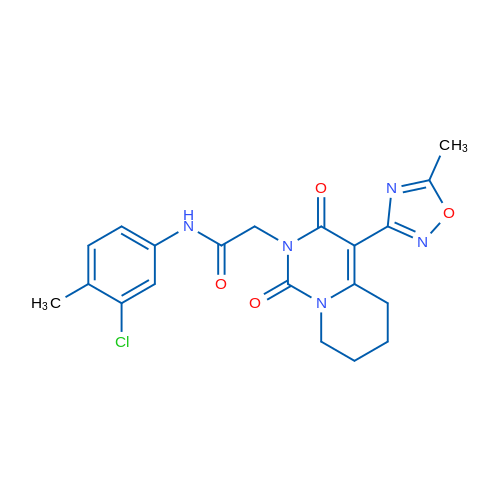 N-(3-Chloro-4-methylphenyl)-2-[4-(5-methyl-1,2,4-oxadiazol-3-yl)-1,3-dioxo-1H,2H,3H,5H,6H,7H,8H-pyrido[1,2-c]pyrimidin-2-yl]acetamide 1g