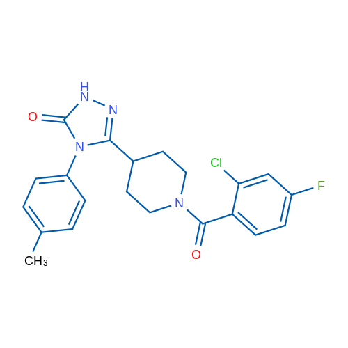 3-[1-(2-Chloro-4-fluorobenzoyl)piperidin-4-yl]-4-(4-methylphenyl)-4,5-dihydro-1H-1,2,4-triazol-5-one 1g