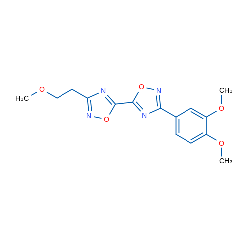 3-(3,4-Dimethoxyphenyl)-5-[3-(2-methoxyethyl)-1,2,4-oxadiazol-5-yl]-1,2,4-oxadiazole 1g