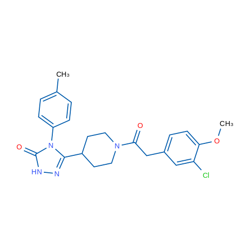 3-{1-[2-(3-chloro-4-methoxyphenyl)acetyl]piperidin-4-yl}-4-(4-methylphenyl)-4,5-dihydro-1H-1,2,4-triazol-5-one 1g