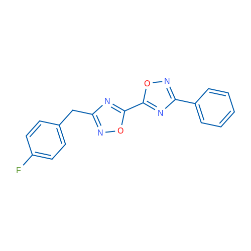 5-{3-[(4-fluorophenyl)methyl]-1,2,4-oxadiazol-5-yl}-3-phenyl-1,2,4-oxadiazole 1g
