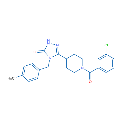 3-[1-(3-Chlorobenzoyl)piperidin-4-yl]-4-[(4-methylphenyl)methyl]-4,5-dihydro-1H-1,2,4-triazol-5-one 1g