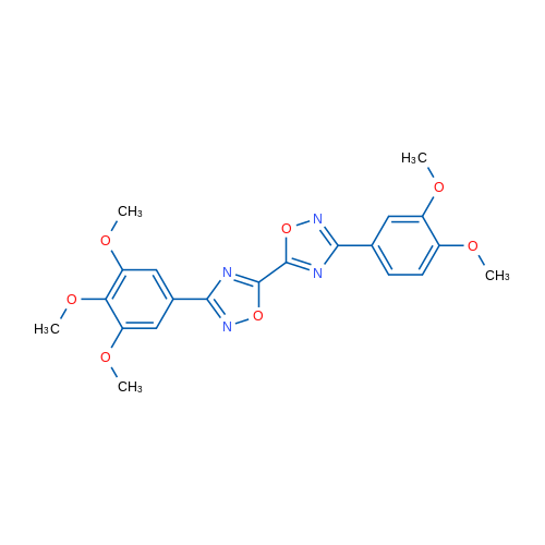 5-[3-(3,4-Dimethoxyphenyl)-1,2,4-oxadiazol-5-yl]-3-(3,4,5-trimethoxyphenyl)-1,2,4-oxadiazole 1g