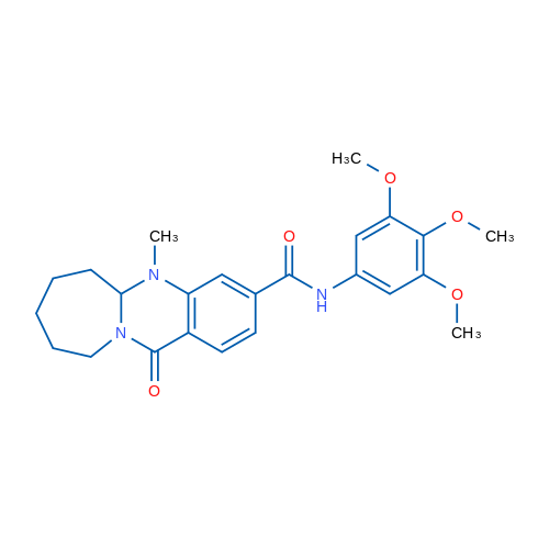 5-Methyl-12-oxo-N-(3,4,5-trimethoxyphenyl)-5H,5aH,6H,7H,8H,9H,10H,12H-azepino[2,1-b]quinazoline-3-carboxamide 1g