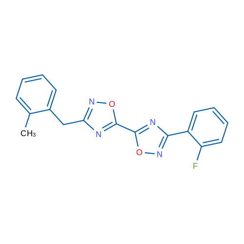 3-(2-Fluorophenyl)-5-{3-[(2-methylphenyl)methyl]-1,2,4-oxadiazol-5-yl}-1,2,4-oxadiazole 1g