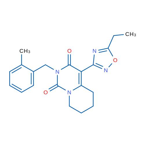 4-(5-Ethyl-1,2,4-oxadiazol-3-yl)-2-[(2-methylphenyl)methyl]-1H,2H,3H,5H,6H,7H,8H-pyrido[1,2-c]pyrimidine-1,3-dione 1g