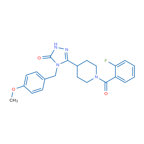 3-[1-(2-Fluorobenzoyl)piperidin-4-yl]-4-[(4-methoxyphenyl)methyl]-4,5-dihydro-1H-1,2,4-triazol-5-one 1g