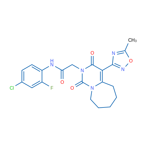 N-(4-Chloro-2-fluorophenyl)-2-[4-(5-methyl-1,2,4-oxadiazol-3-yl)-1,3-dioxo-1H,2H,3H,5H,6H,7H,8H,9H-pyrimido[1,6-a]azepin-2-yl]acetamide 1g