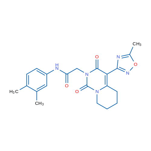 N-(3,4-Dimethylphenyl)-2-[4-(5-methyl-1,2,4-oxadiazol-3-yl)-1,3-dioxo-1H,2H,3H,5H,6H,7H,8H-pyrido[1,2-c]pyrimidin-2-yl]acetamide 1g
