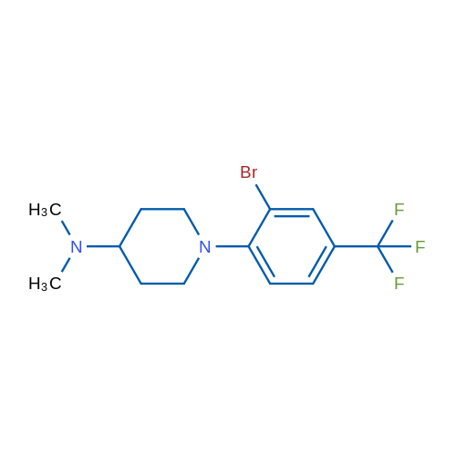 1-(2-Bromo-4-(trifluoromethyl)phenyl)-N,N-dimethylpiperidin-4-amine 1g