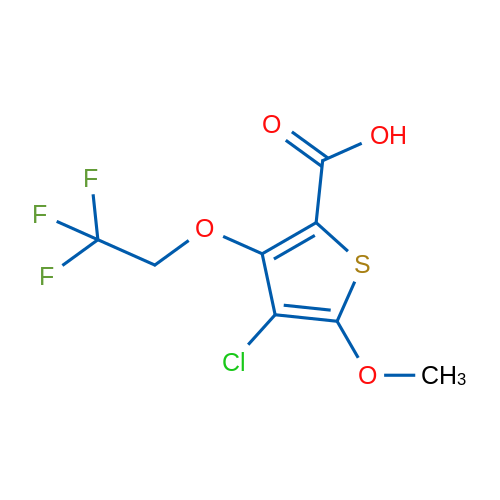 4-Chloro-5-methoxy-3-(2,2,2-trifluoroethoxy)thiophene-2-carboxylic acid 1g