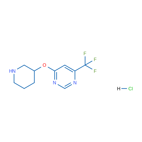 4-(Piperidin-3-yloxy)-6-(trifluoromethyl)pyrimidine hydrochloride 1g