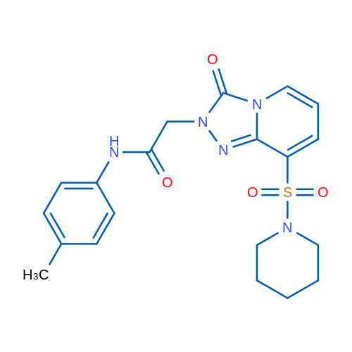 N-(4-Methylphenyl)-2-[3-oxo-8-(piperidine-1-sulfonyl)-2H,3H-[1,2,4]triazolo[4,3-a]pyridin-2-yl]acetamide 1g