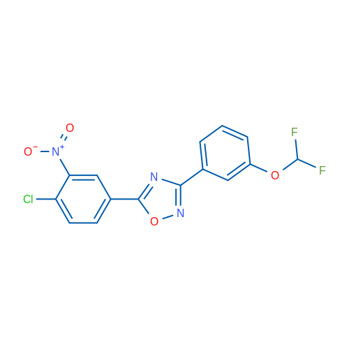 5-(4-Chloro-3-nitrophenyl)-3-(3-(difluoromethoxy)phenyl)-1,2,4-oxadiazole 1g