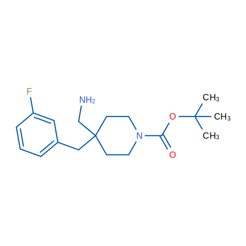 tert-Butyl 4-(aminomethyl)-4-(3-fluorobenzyl)piperidine-1-carboxylate 1g