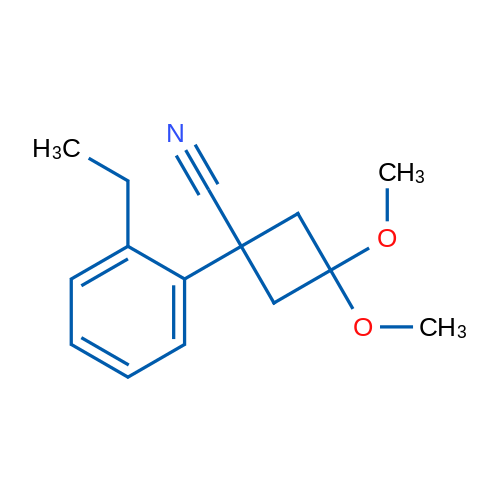 1-(2-Ethylphenyl)-3,3-dimethoxycyclobutanecarbonitrile 1g