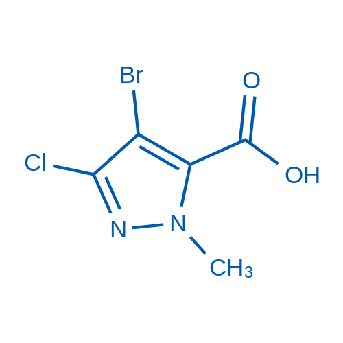 4-Bromo-3-chloro-1-methyl-1H-pyrazole-5-carboxylic acid 250mg