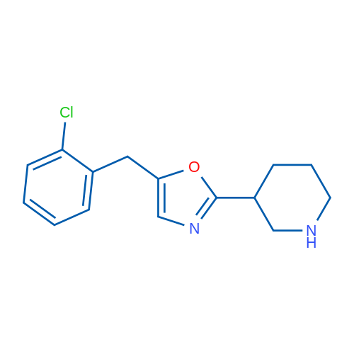 5-(2-Chlorobenzyl)-2-(piperidin-3-yl)oxazole 1g
