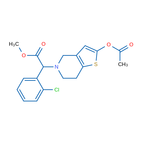 Methyl 2-(2-acetoxy-6,7-dihydrothieno[3,2-c]pyridin-5(4H)-yl)-2-(2-chlorophenyl)acetate 1g