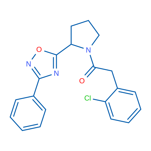 2-(2-Chlorophenyl)-1-[2-(3-phenyl-1,2,4-oxadiazol-5-yl)pyrrolidin-1-yl]ethan-1-one 1g