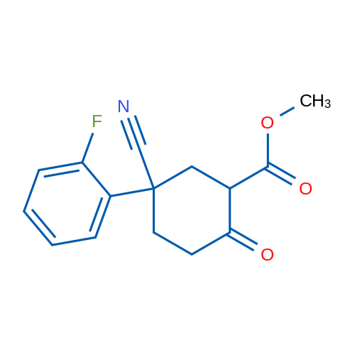 Methyl 5-cyano-5-(2-fluorophenyl)-2-oxocyclohexanecarboxylate 1g