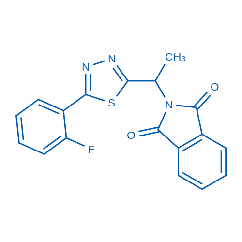 2-{1-[5-(2-fluorophenyl)-1,3,4-thiadiazol-2-yl]ethyl}-2,3-dihydro-1H-isoindole-1,3-dione 50mg