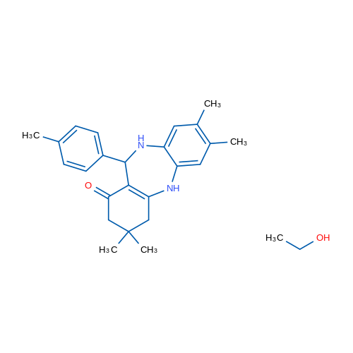 5,6,14,14-Tetramethyl-10-(4-methylphenyl)-2,9-diazatricyclo[9.4.0.0^{3,8}]pentadeca-1(11),3,5,7-tetraen-12-one; ethanol 1g
