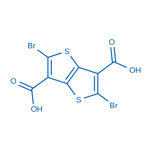 2,5-Dibromothieno[3,2-b]thiophene-3,6-dicarboxylic acid 1g