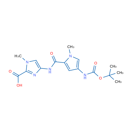 4-(4-((tert-Butoxycarbonyl)amino)-1-methyl-1H-pyrrole-2-carboxamido)-1-methyl-1H-imidazole-2-carboxylic acid 250mg