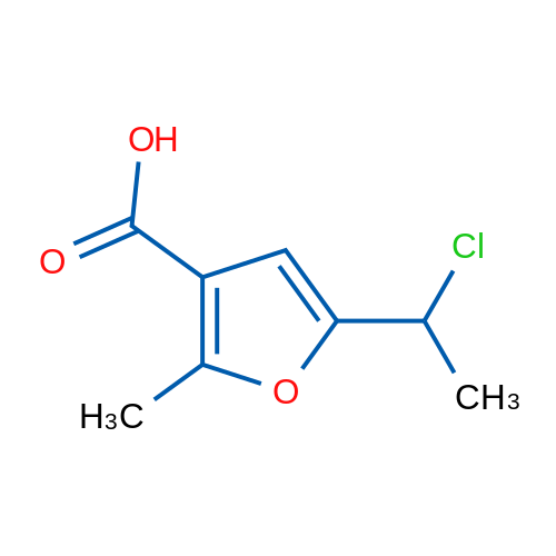 5-(1-Chloroethyl)-2-methylfuran-3-carboxylic acid 1g