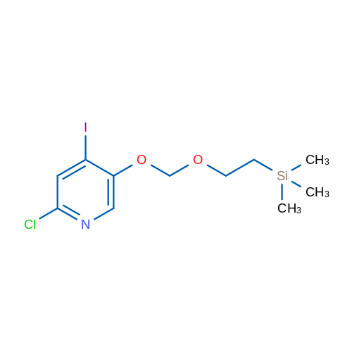 2-Chloro-4-iodo-5-{[2-(trimethylsilyl)ethoxy]methoxy}pyridine 1g