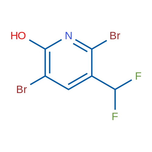 3,6-Dibromo-5-(difluoromethyl)pyridin-2-ol 1g