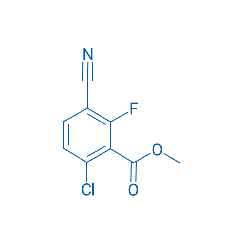 Methyl 3-cyano-6-chloro-2-fluorobenzoate 250mg