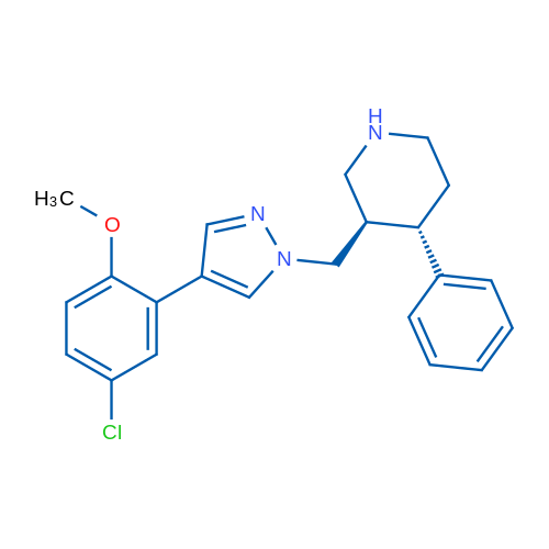 (3R,4S)-3-((4-(5-CHloro-2-methoxyphenyl)-1h-pyrazol-1-yl)methyl)-4-phenylpiperidine 250mg
