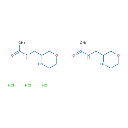 N-(morpholin-3-ylmethyl)acetamide sesquihydrochloride 1g